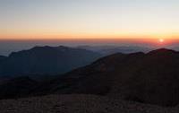 Sunset beyond the ridges of Samaria